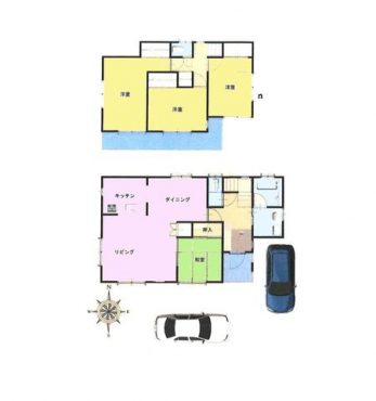 �Ԏ��}�i�̂P�ˌ��j�@4LDK