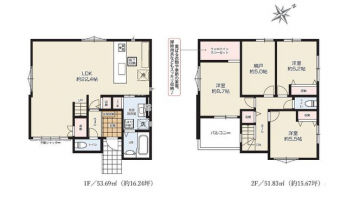 �Ԏ��}�i�̂P�ˌ��j�@3SLDK