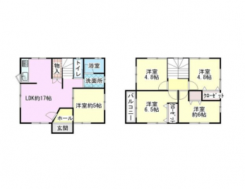 �Ԏ��}�i�̂P�ˌ��j�@�Ԏ�}�F5LDK