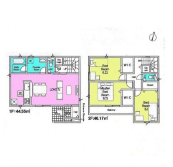 �Ԏ��}�i�̂P�ˌ��j�@3LDK�{2WIC