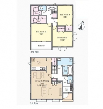 �Ԏ��}�i�̂P�ˌ��j�@3LDK