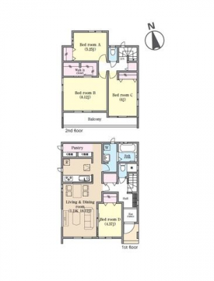 �Ԏ��}�i�̂P�ˌ��j�@4LDK