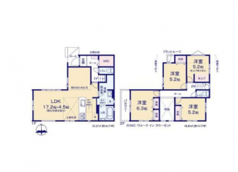 �Ԏ��}�i�̂P�ˌ��j�@4LDK