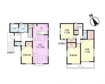 �Ԏ��}�i�̂P�ˌ��j�@4LDK