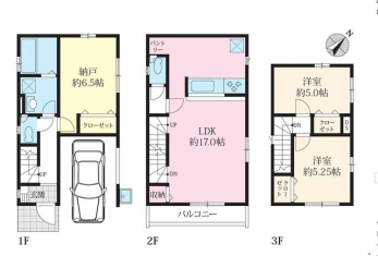 �Ԏ��}�i�̂P�ˌ��j�@3LDK