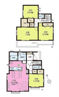 �Ԏ��}�i�̂P�ˌ��j�@4LDK