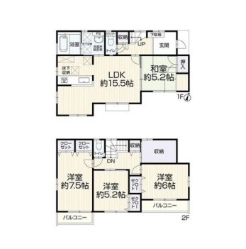 �Ԏ��}�i�̂P�ˌ��j�@4LDK