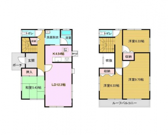 �Ԏ��}�i�̂P�ˌ��j�@4LDK