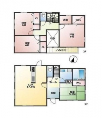 �Ԏ��}�i�̂P�ˌ��j�@4LDK