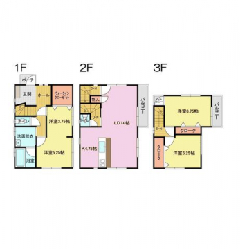 �Ԏ��}�i�̂P�ˌ��j�@4LDK