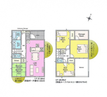 �Ԏ��}�i�̂P�ˌ��j�@4SLDK