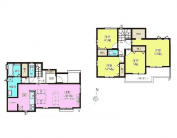 �Ԏ��}�i�̂P�ˌ��j�@4LDK+WIC+�p���g���[+�J�[�X�y�[�X