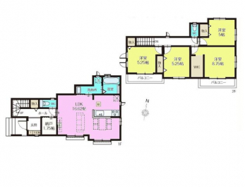 �Ԏ��}�i�̂P�ˌ��j�@4LDK+WIC+�[��+�J�[�X�y�[�X