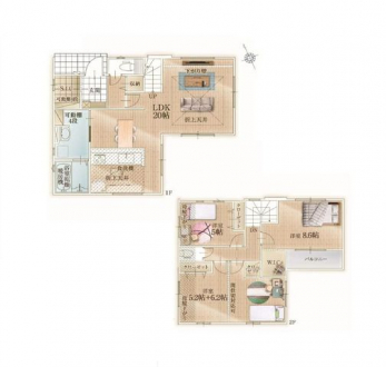 �Ԏ��}�i�̂P�ˌ��j�@3(4)LDK