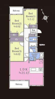 �Ԏ��}�i�̂P�}���V�����j�@3LDK