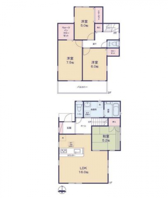 �Ԏ��}�i�̂P�ˌ��j�@4LDK