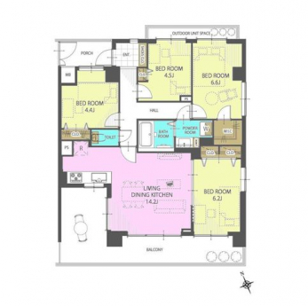 �Ԏ��}�i�̂P�}���V�����j�@4LDK�{WIC