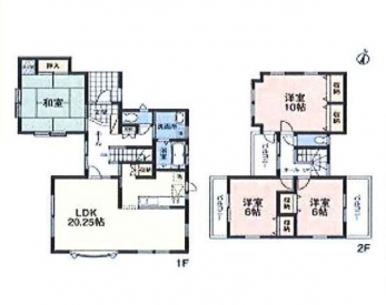 �Ԏ��}�i�̂P�ˌ��j�@4LDK