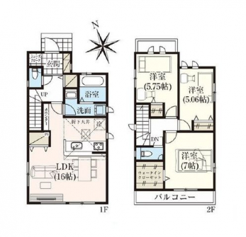 �Ԏ��}�i�̂P�ˌ��j�@3LDK