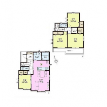 �Ԏ��}�i�̂P�ˌ��j�@4SLDK�{WIC