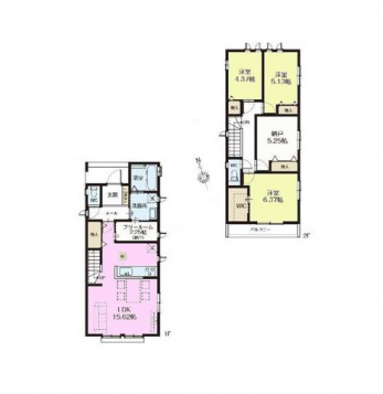 �Ԏ��}�i�̂P�ˌ��j�@3SSLDK�{WIC