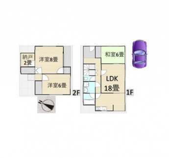 �Ԏ��}�i�̂P�ˌ��j�@3SLDK