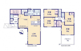 �Ԏ��}�i�̂P�ˌ��j�@4LDK