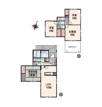 �Ԏ��}�i�̂P�ˌ��j�@4LDK