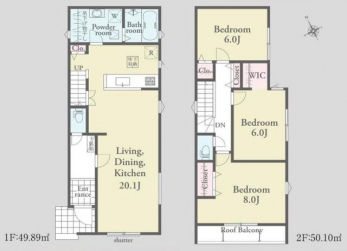 �Ԏ��}�i�̂P�ˌ��j�@3LDK