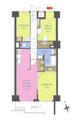 �Ԏ��}�i�̂P�}���V�����j�@3LDK