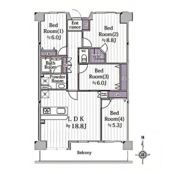 �Ԏ��}�i�̂P�}���V�����j�@4LDK