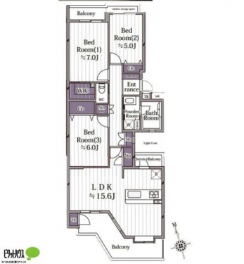 �Ԏ��}�i�̂P�}���V�����j�@3LDK+WIC