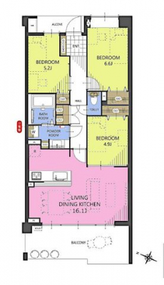 �Ԏ��}�i�̂P�}���V�����j�@3LDK