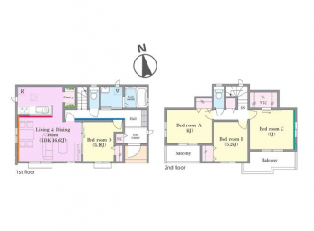 �Ԏ��}�i�̂P�ˌ��j�@4LDK�{WIC�{�p���g���[�{SIC