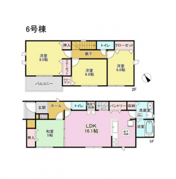 �Ԏ��}�i�̂P�ˌ��j�@4LDK