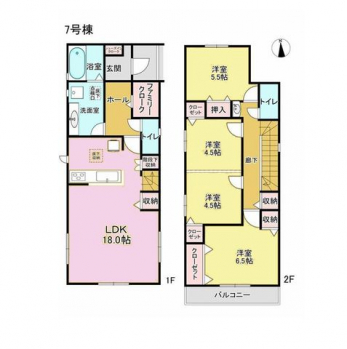 �Ԏ��}�i�̂P�ˌ��j�@4LDK