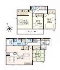 �Ԏ��}�i�̂P�ˌ��j�@4LDK