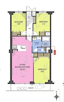 �Ԏ��}�i�̂P�}���V�����j�@3LDK