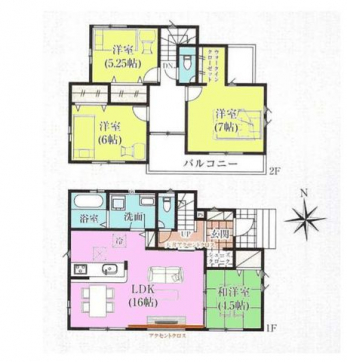 �Ԏ��}�i�̂P�ˌ��j�@4LDK+WIC+SC