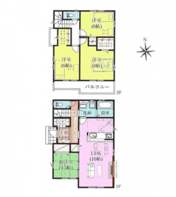 �Ԏ��}�i�̂P�ˌ��j�@4LDK+2WIC+SC