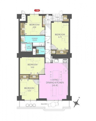 �Ԏ��}�i�̂P�}���V�����j�@4LDK