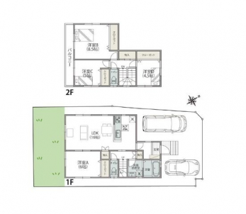 �Ԏ��}�i�̂P�ˌ��j�@4LDK