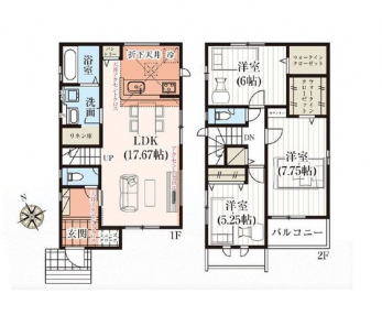 �Ԏ��}�i�̂P�ˌ��j�@3LDK