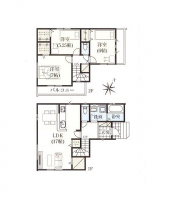 �Ԏ��}�i�̂P�ˌ��j�@3LDK