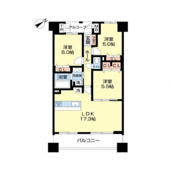 �Ԏ��}�i�̂P�}���V�����j�@3LDK