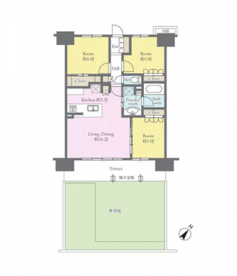 �Ԏ��}�i�̂P�}���V�����j�@3LDK