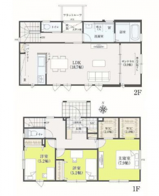 �Ԏ��}�i�̂P�ˌ��j�@3LDK