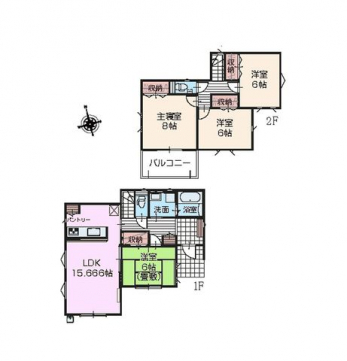 �Ԏ��}�i�̂P�ˌ��j�@4LDK