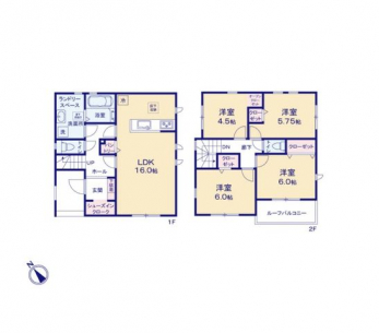 �Ԏ��}�i�̂P�ˌ��j�@4LDK