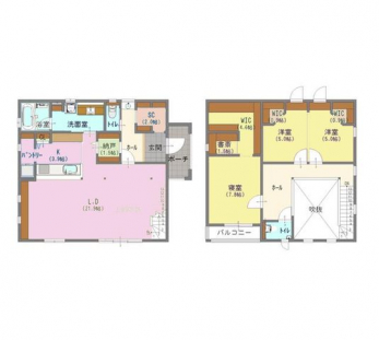 �Ԏ��}�i�̂P�ˌ��j�@3SLDK